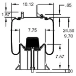 Trailer Air Spring Replaces 1R12-372, W01-358-9471, 1R12-504