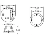 Trailer Air Spring Replaces 1R12-382, W01-358-9501, 90557212