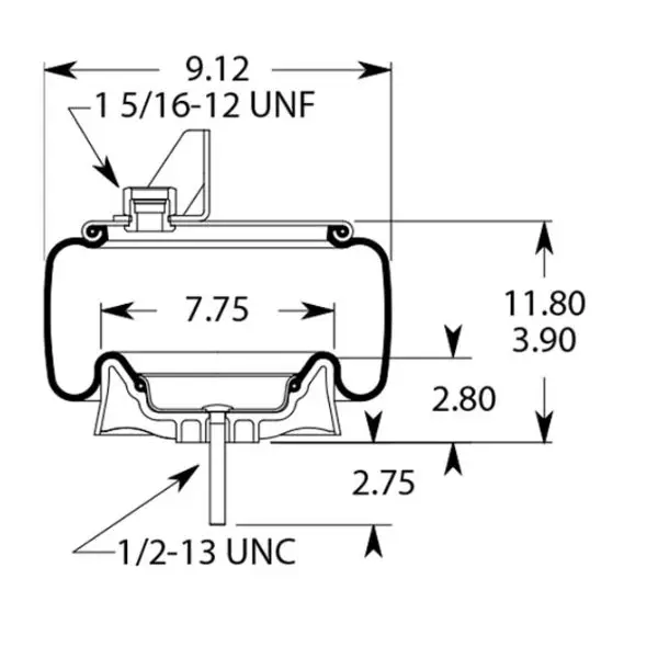 Air Spring for Kenworth Replaces C81-1005, C81-1004, W01-358-9541