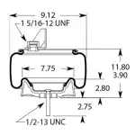 Air Spring for Kenworth Replaces C81-1005, C81-1004, W01-358-9541