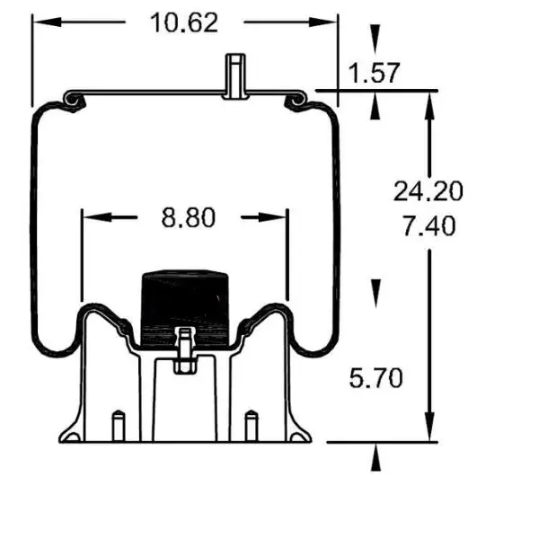 Trailer Air Spring Replaces 1R13-081, W01-358-9580, S-20127