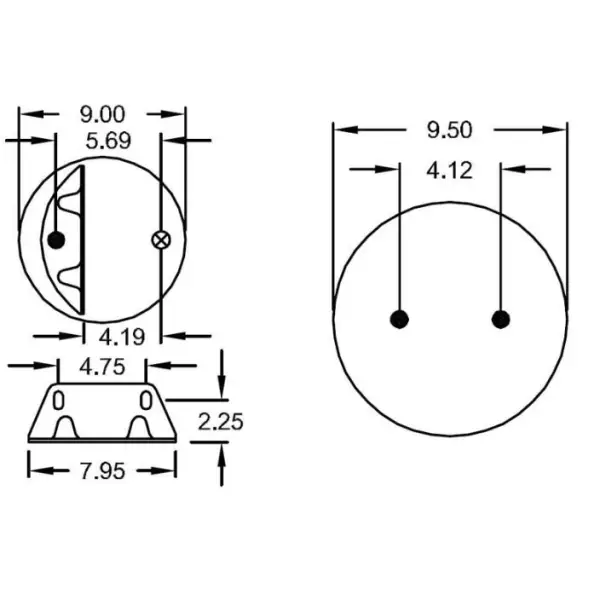 Air Spring for Kenworth Replaces K-303-16, 1R11-242, W01-358-9616