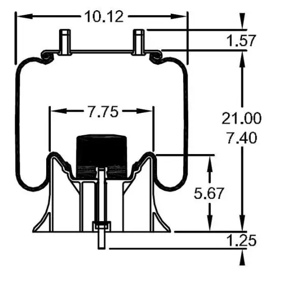 Trailer Air Spring Replaces S-23721, W01-358-9644, 64693