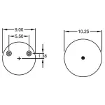 Trailer Air Spring Replaces S-23612, W01-358-9645, 64695