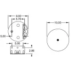 Air Spring for Navistar Replaces 2027911C-1, 2027911C-2, 1R12-398