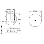 Trailer Air Spring Replaces 1R12-1093, 60271-001, W01-358-9663