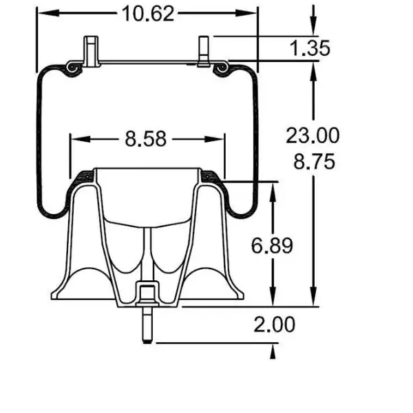 Air Spring for Freightliner Trucks Replaces 8536, 16-17575-000