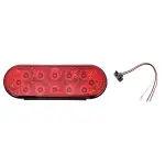 TR56116 6" Three Functions LED Red Oval Tail Light