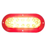 TR56117 6" Three Functions LED Red Oval Tail Light