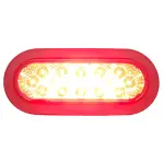 TR56118 6" Three Functions LED Red Oval Tail Light