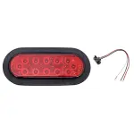 TR56118 6" Three Functions LED Red Oval Tail Light