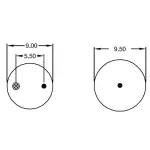 Trailer Air Spring Replaces S-22173, W01-358-9921, 1R12-440